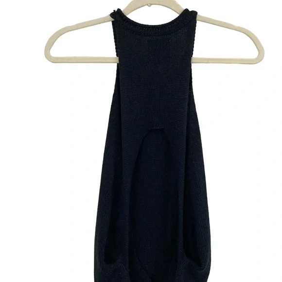 UNIF BLACK KNIT CUT OUT BACK DRESS, MEDIUM - Picture 5 of 7